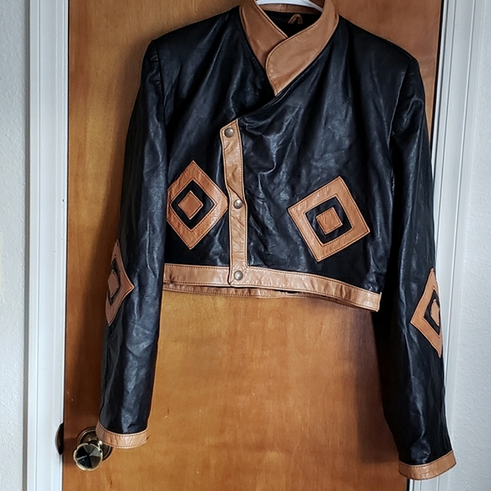 TSONAS Leather bolero jacket
